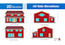 draw 2d elevation from floor plan